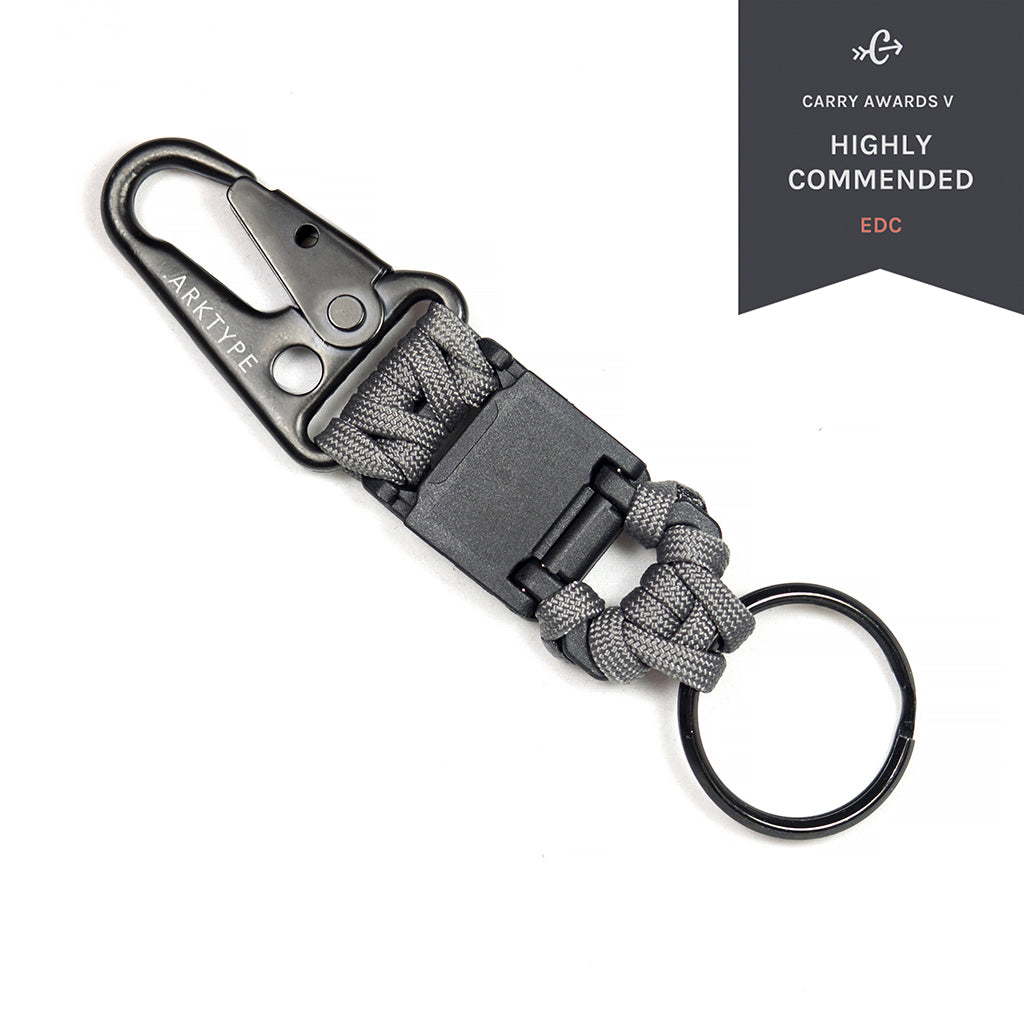Arktype RMK Paracord Quick-Release Keychain - Charcoal